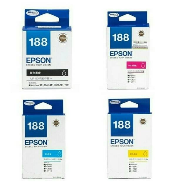 

Paketan tinta epson 188 black dan color original