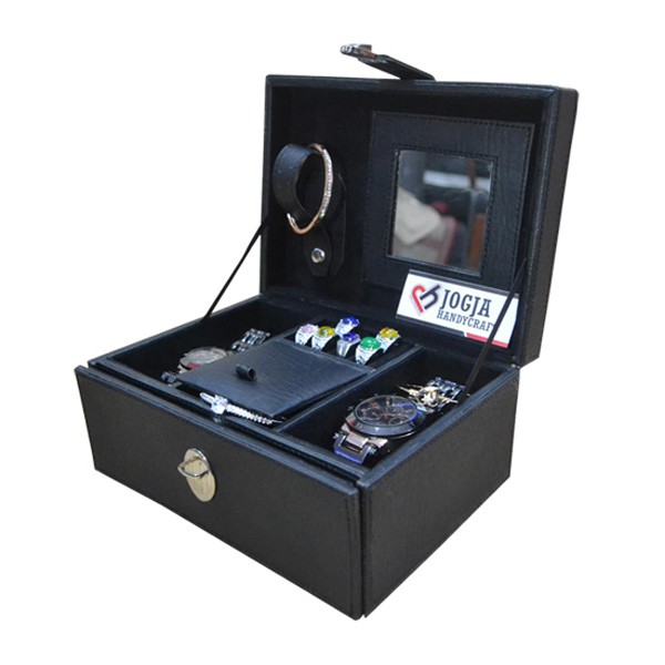 Full Black Jewelry Box / Kotak Tempat Perhiasan