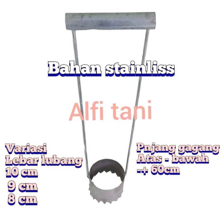 plong mulsa cemplong alat pelubang plastik mulsa panjang gagang -+ 60cm