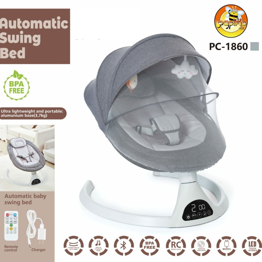 Baby Swing Bed Pacific Pc 1860 Kasur Kursi Ayun Anak Bayi Automatic