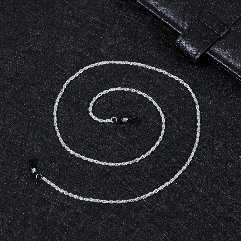 Kalung Rantai Kacamata Baca Bahan Logam Anti Slip Aneka Warna Gaya Vintage Untuk Pria Dan Wanita