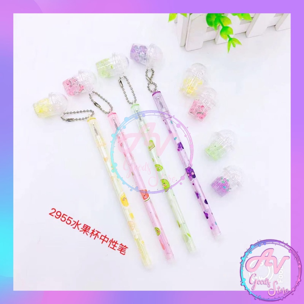 

Ballpoint Gel Gantung Gelas Buah Cup 2955 (12pcs) / Pulpen Ice Fruity Cup Fancy (1Lusin)