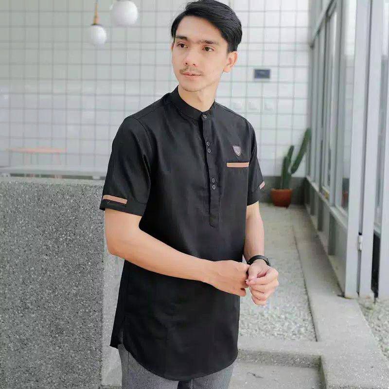 Baju Koko Kurta Dewasa Pria Lengan Pendek Best Seller Material Cotton Adem Serap Keringat ukuran M L XL terlaris Koko muslim / Pakaian Muslim Pria / baju Koko laki laki lengan pendek