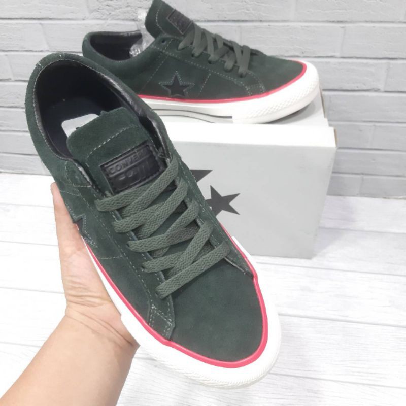 RESTOCK converse one star pro green army