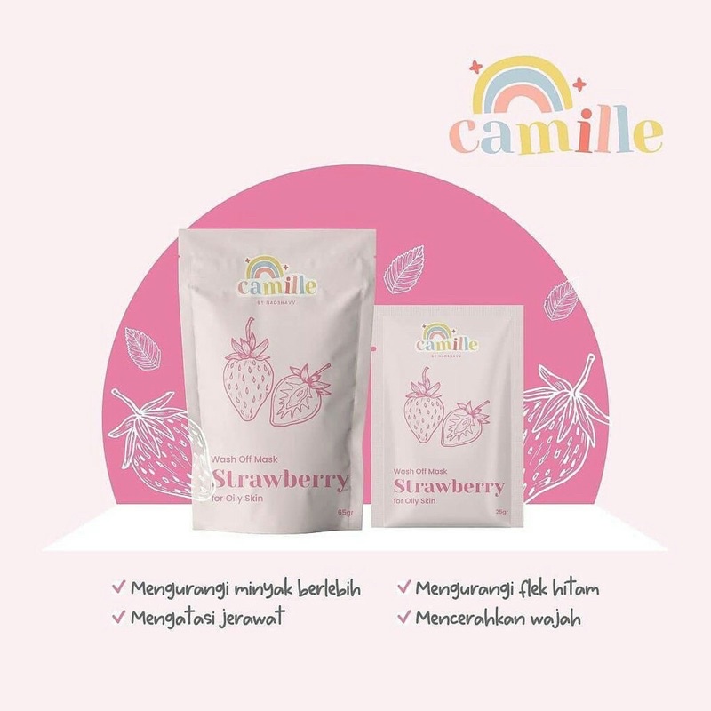 [READY STOCK] BPOM CAMILLE BEAUTE MASK CAMILLE BEAUTY All Varian 25 Gram 65 gram-Strawberry