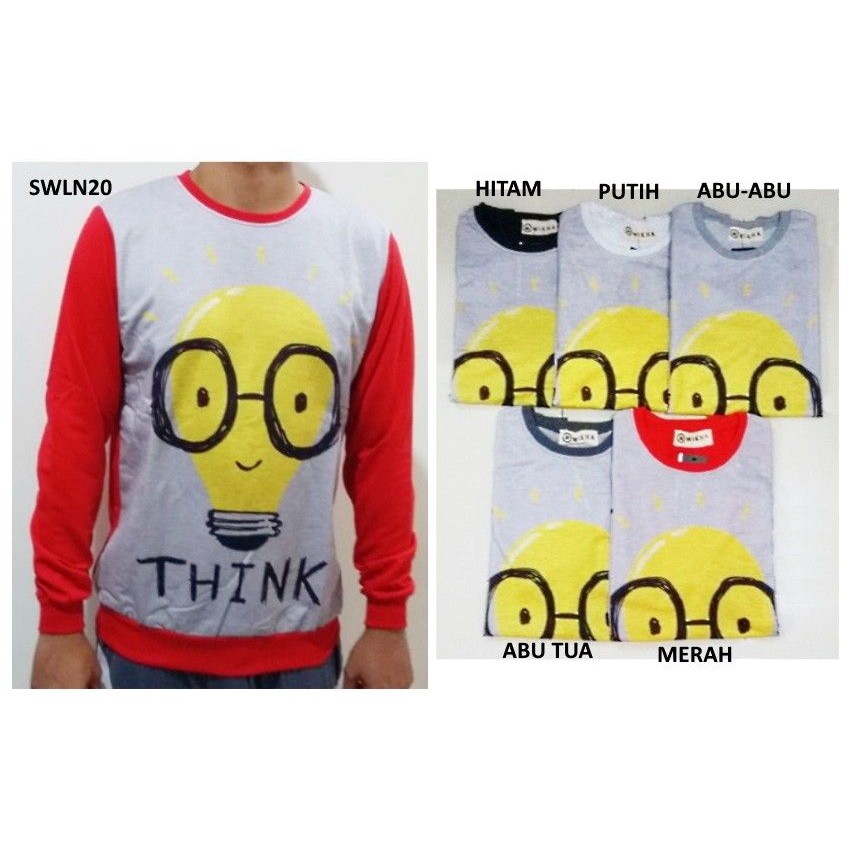 Sweater Pria Lengan Panjang Think Lamp - SWLN20