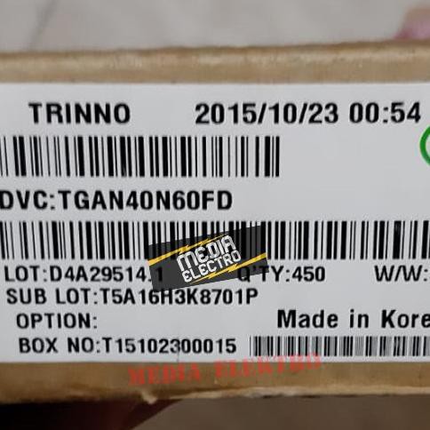 Jdn81 IGBT TGAN40N60FD ORIGINAL // TGAN 40N60FD // 40N60 &