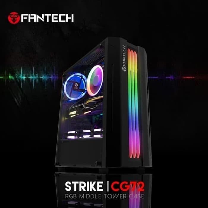 PC CASE GAMING FANTECH CG72 BLACK