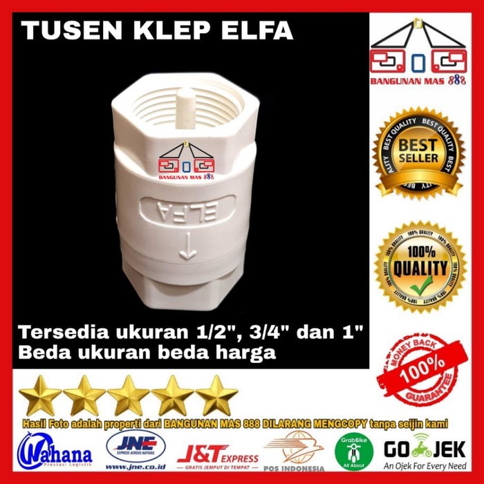 TUSEN KLEP ELFA PVC PLASTIK - TOSEN KLEP - TUSEN OTOMATIS POMPA - TOSEN KLEP