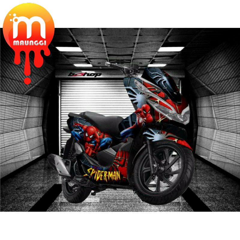 Decal pcx 150 full body Striping variasi pcx 150 Sticker motor Stiker pcx full variasi motif spidera