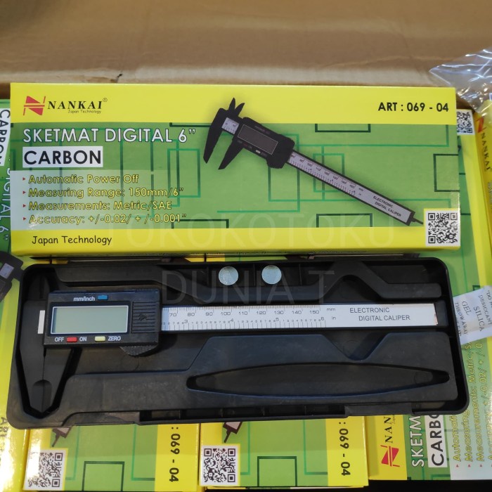 

Nankai Sigmat Digital Caliper Jangka Sorong Sketmat Carbon 150Mm