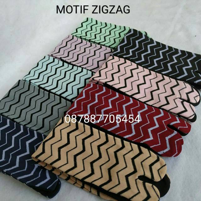 [12PASANG] KAOS KAKI MOTIF ZIG ZAG