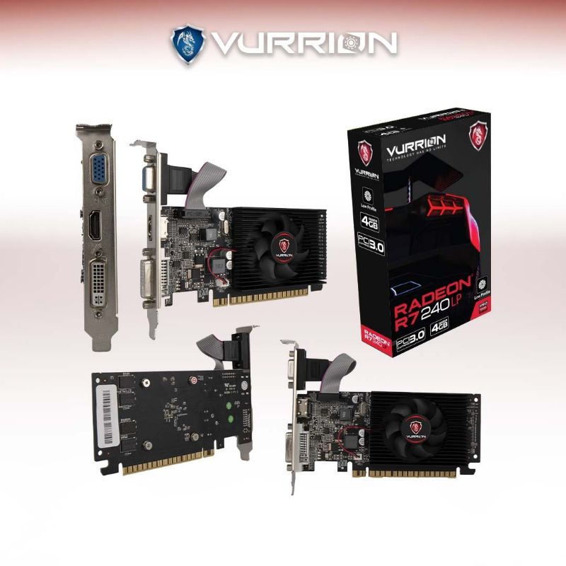 VGA AGS VURRION AMD RADEON R7 240 LP 4GB DDR3 128bit REAL CAPACITY
