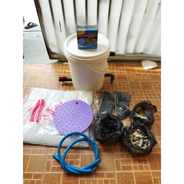 ember filter kolam koi paket komplit dengan pompa Aquaman WP 103