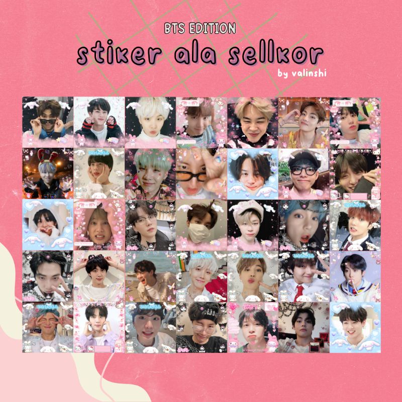 stiker fanmade ala sellkor bts edition 4x4 cm