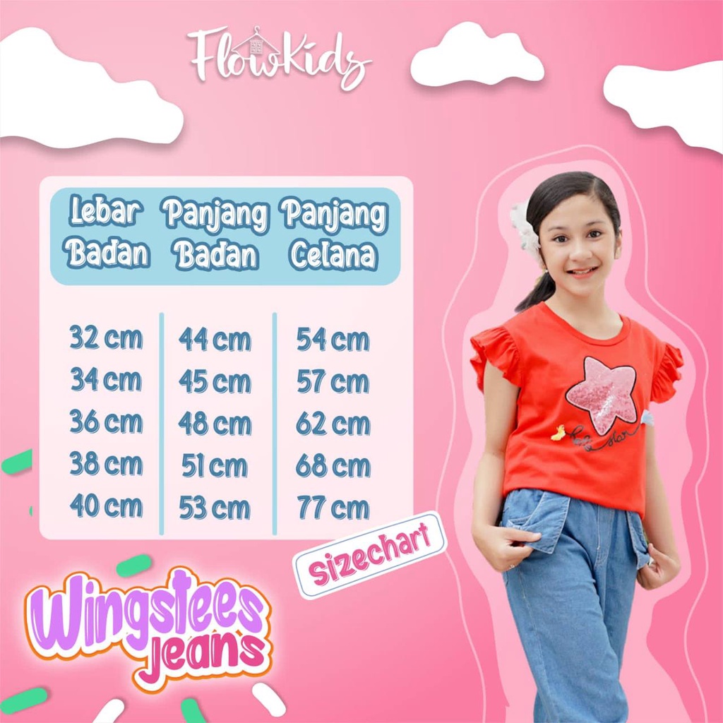 Set Wingtees Jeans Flowkids