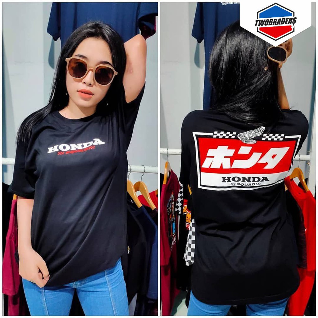 KAOS PENDEK PRIA HONDA SQUAD ORIGINAL LOGO CB100 CB125 GL100 GL MP TIGER CBR150