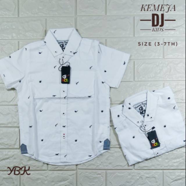 Kemeja dj kids anak tangan pendek