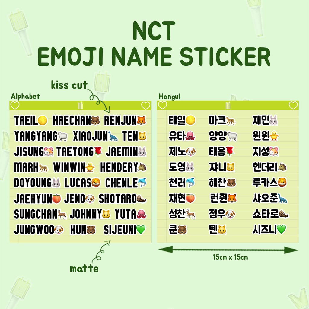 Nct nama member Emojis and