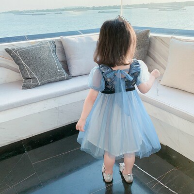 DR144-Dress Anak Gaun Pesta Frozen Princess Elsa