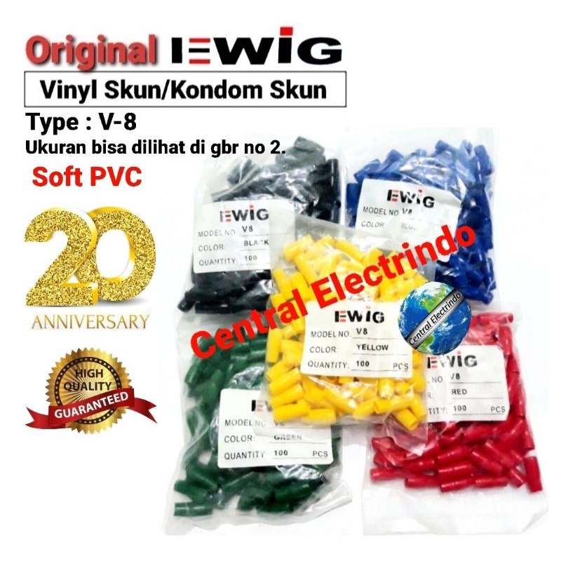 Vinyl Skun Kabel EWIG V-8 (1pak 100pcs).