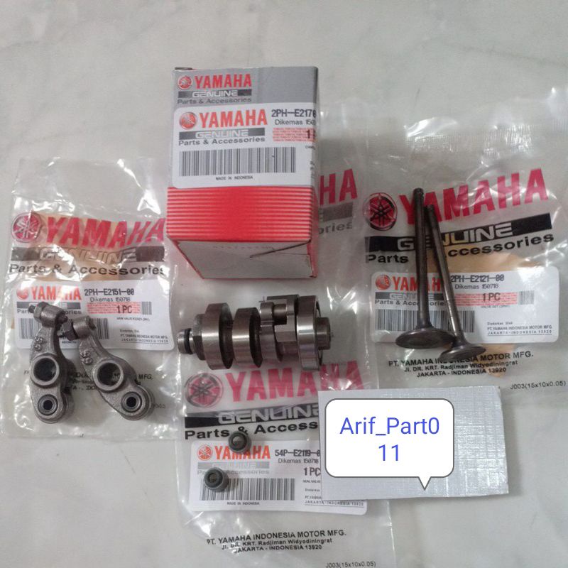 Noken As Canshaft + Pelatuk Klep + Klep Set + Sil Klep Mio m3 Soul Gt 125 Mio Z X ride 125 Fino 125