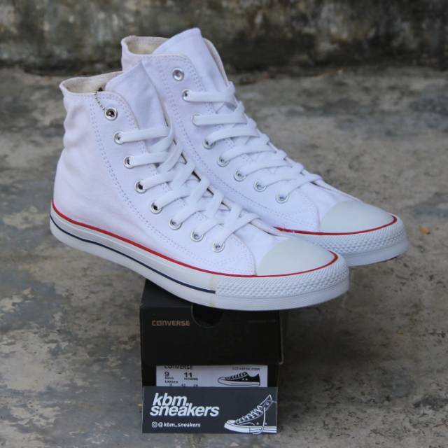 SEPATU CONVERSE HIGH TINGGI PUTIH FULL WHITE GRADE ORIGINAL | Shopee