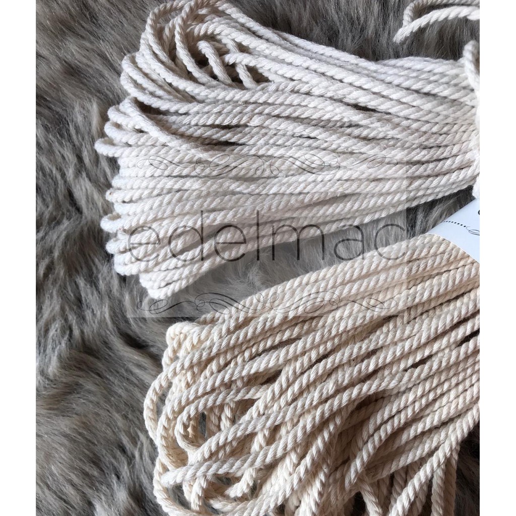 Ecer Tali Katun Macrame Natural 3mm | 4mm | 5mm