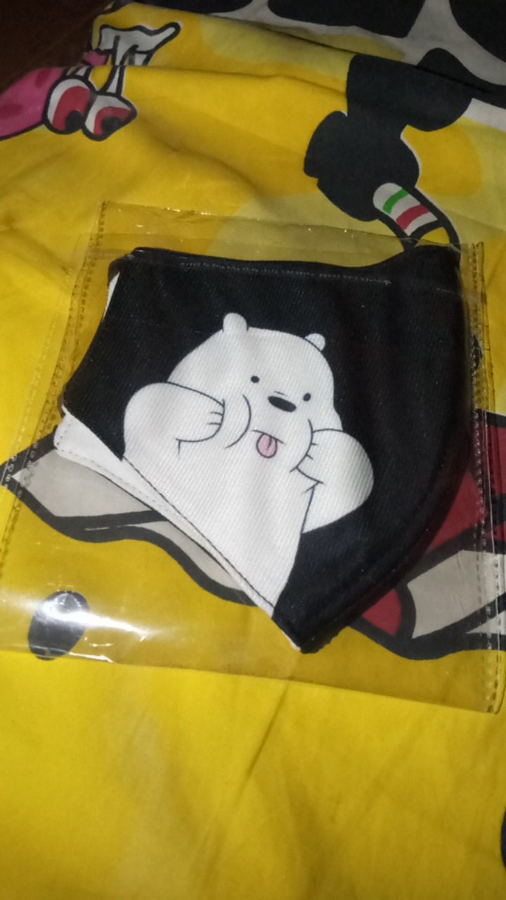 Masker Kain We Bare Bear - Ice Bear