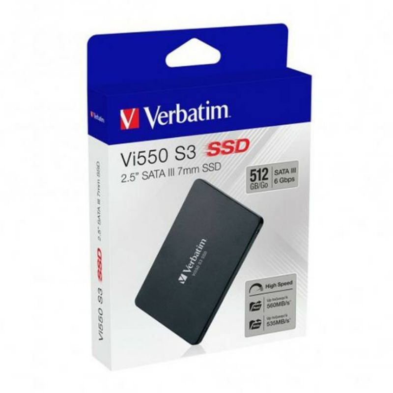 SSD 512GB Verbatim Vi550 S3 SATA lll 2.5inch Internal.Verbatim Original Garansi 3 tahun