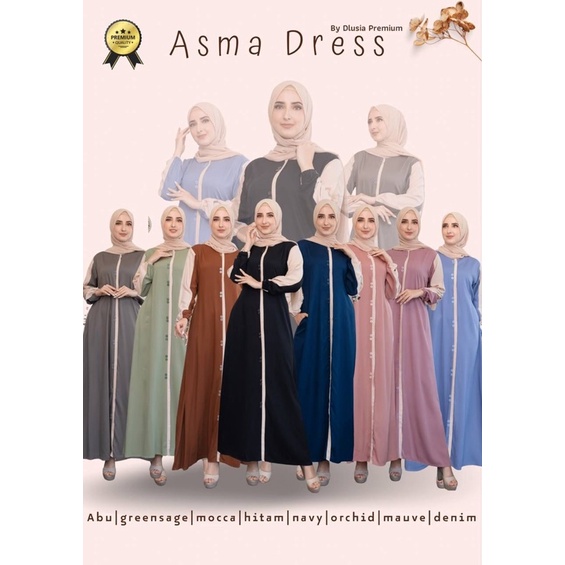 Daster Arab Dlusia ASMA Maxi Dress Premium TWILL