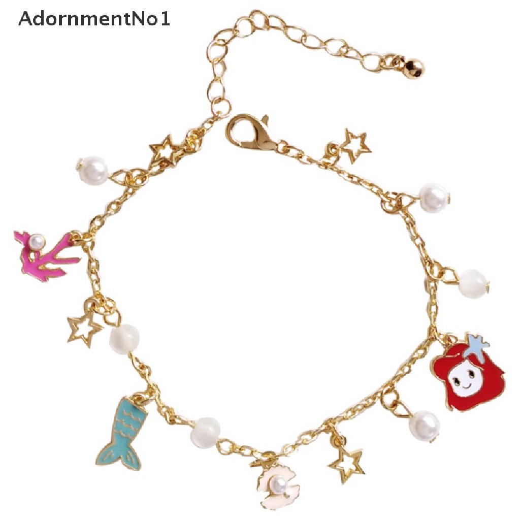 (AdornmentNo1) Gelang Bangle Handmade Dengan Liontin Kartun Princess Untuk Wanita