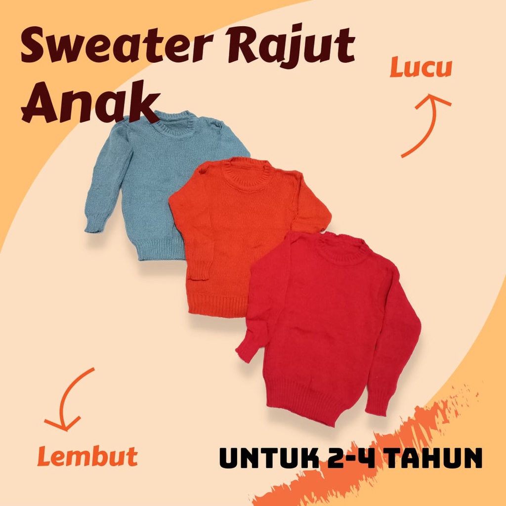 PROMO SWEATER RAJUT ANAK / BAJU RAJUT ANAK PEREMPUAN & LAKI - LAKI