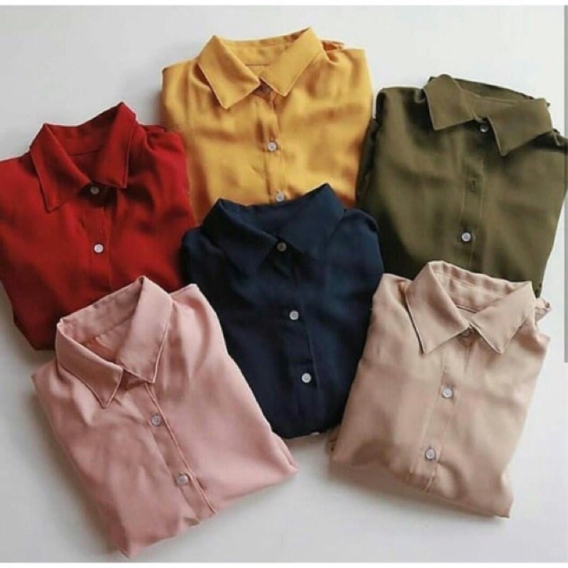 [Free Bross] KEMEJA POLOS BASIC WOLFIS BASIC SHIRT KEMEJA BASIC TOP Kemeja Polos Wanita Kemeja Wanita Lengan Panjang Kemeja Wanita Polos Kemeja Basic Wanita BASIC TOP KEMEJA BASIC // KEMEJA POLOS // KEMEJA WOLFIS