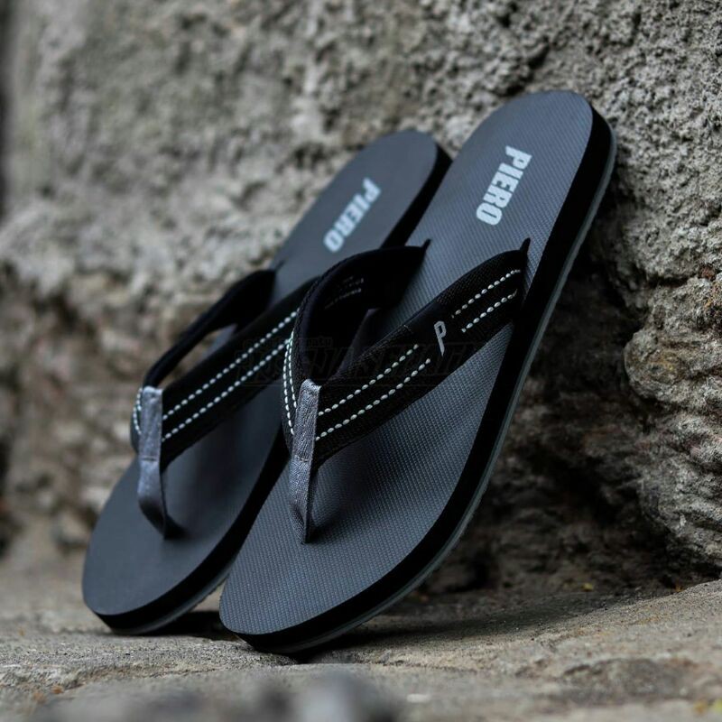Piero Sandal Jepit Altic - Black Grey