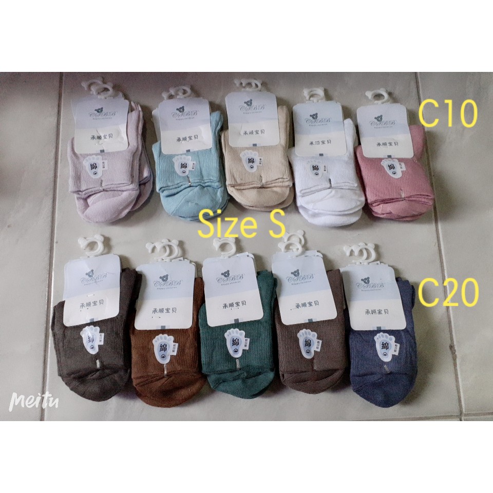 Kaos Kaki Bayi / Kaos Kaki Anak Import Murah Size 1-4 Tahun Ready Stock Jakarta C10 C20 MB