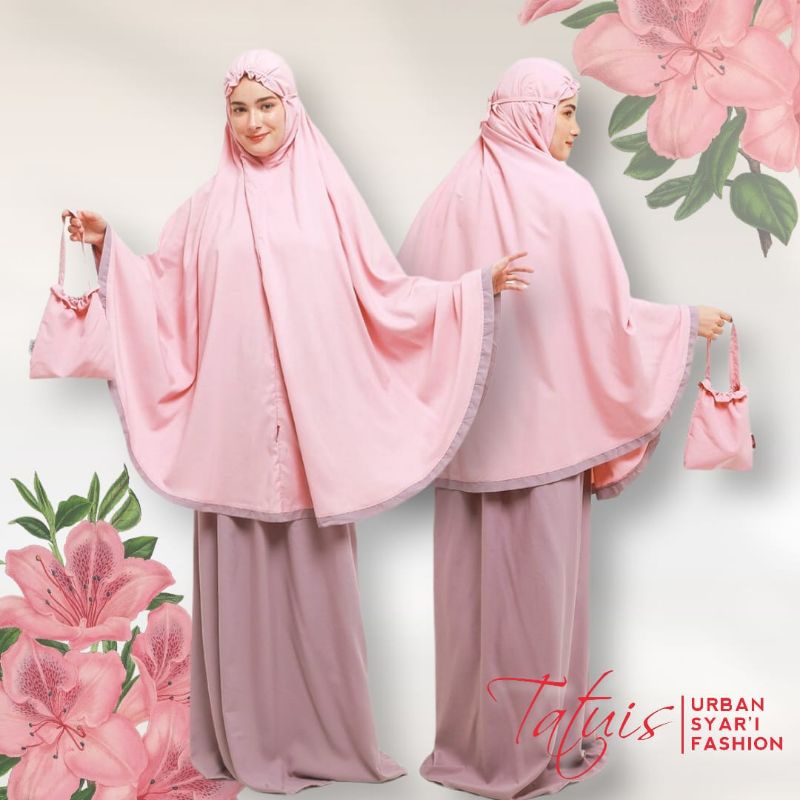 Mukena ori tatuis dewasa jumbo renda