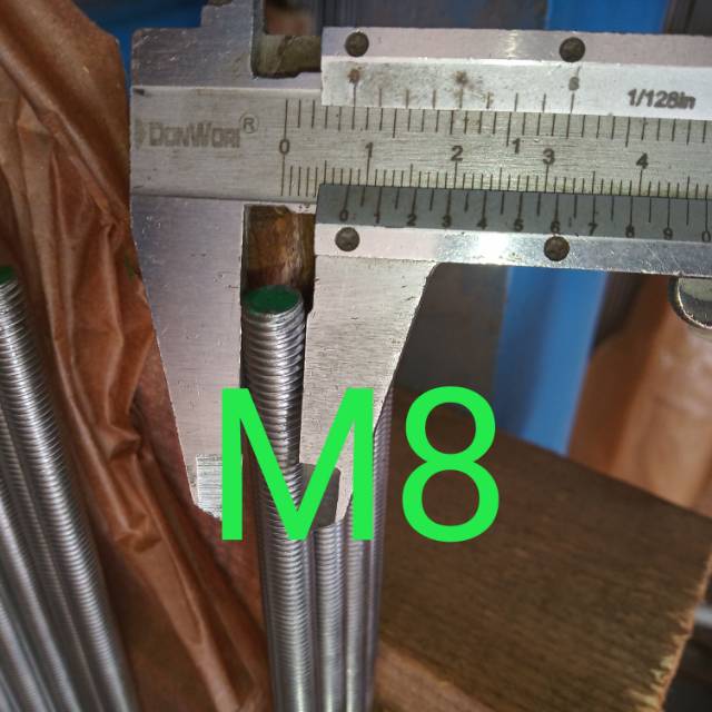 As drat m8 stainless / long drat stainless 304