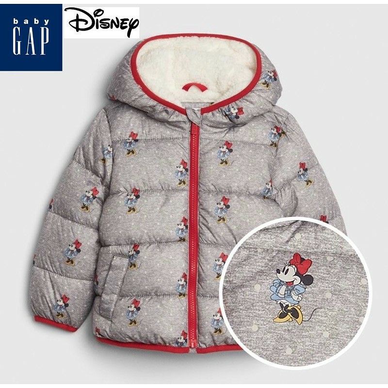 jaket winter anak abu flip micky merk baby gap | disney original size 12-18m -5t