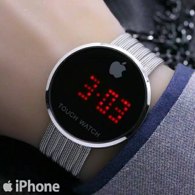 JAM TANGAN PRIA APPLE WATCH IPHONE TOUCH SCREEN RANTAI PASIR