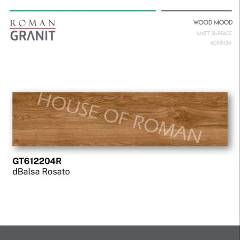 Roman Granit kayu 60x15 dBalsa series dBalsa Rosato / granit kayu / lantai kayu / lantai motif kayu 