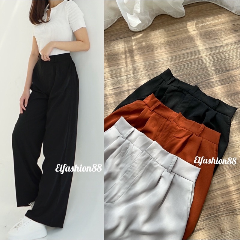 Trouser Pants Bibie Celana Kulot Highwaist Premium