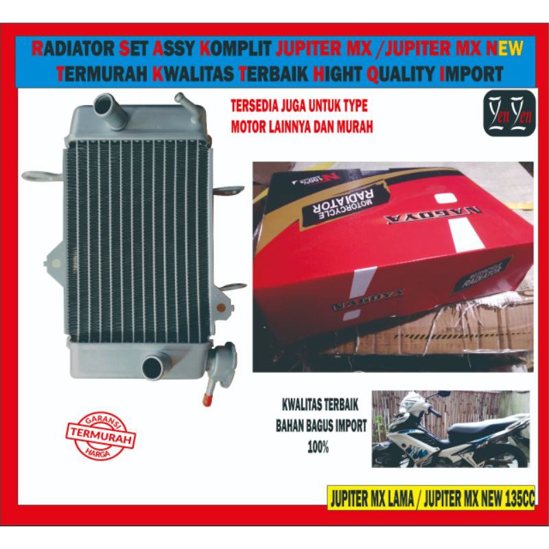 RADIATOR SET / ASSY KOMPLIT JUPITER MX /JUPITER MX 135CC NEW BAHAN IMPORT KWALITAS TERBAIK