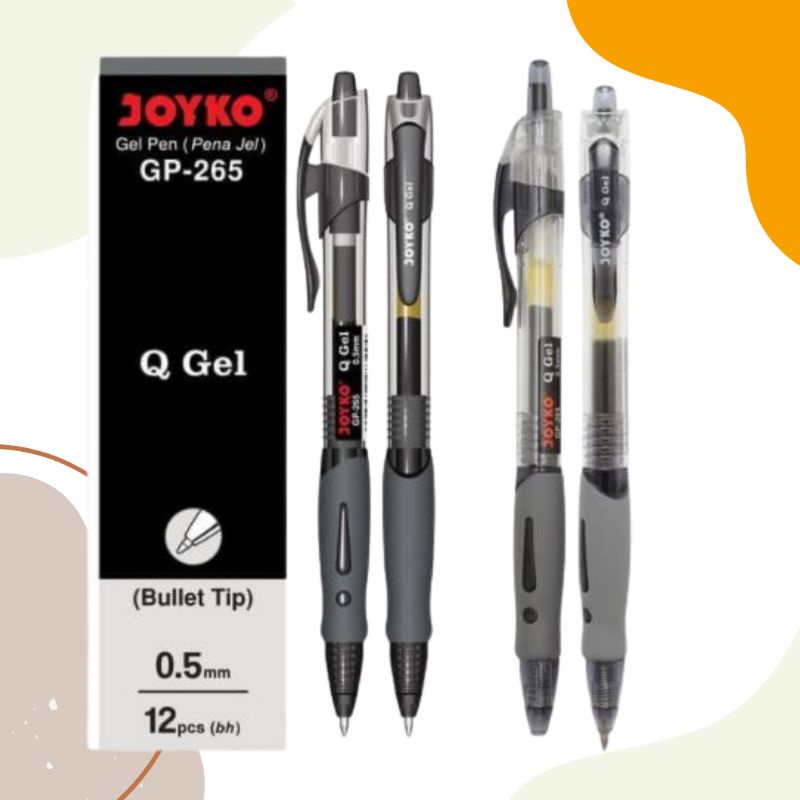 

SN164 Joyko Gel Pen GP-265 0.5mm / Joyko Pulpen Hitam Gel Murah