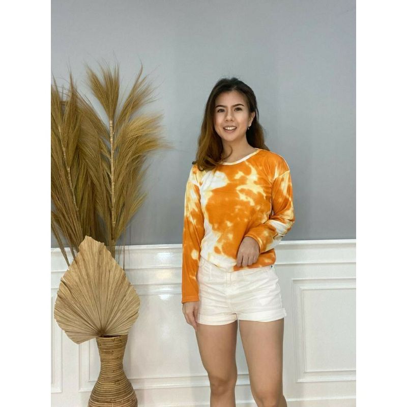 Arifirn Longsleeve Hakairu ( Tie Dye ) - Baju Kaos Tie Dye Wanita Murah