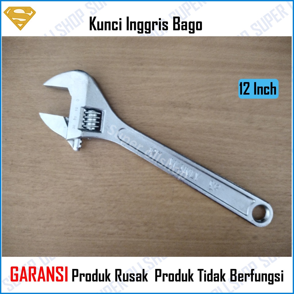 Kunci Bago Inggris Bako Baco Ingris Adjustable Wrench 12 Inch 300 Mm