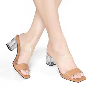 COD Heels Kaca Bianda 7cm Sepatu Hak Tahu Mika Jelly COD Heels Kaca Bianda 7cm Sepatu Hak Tahu Mika Jelly