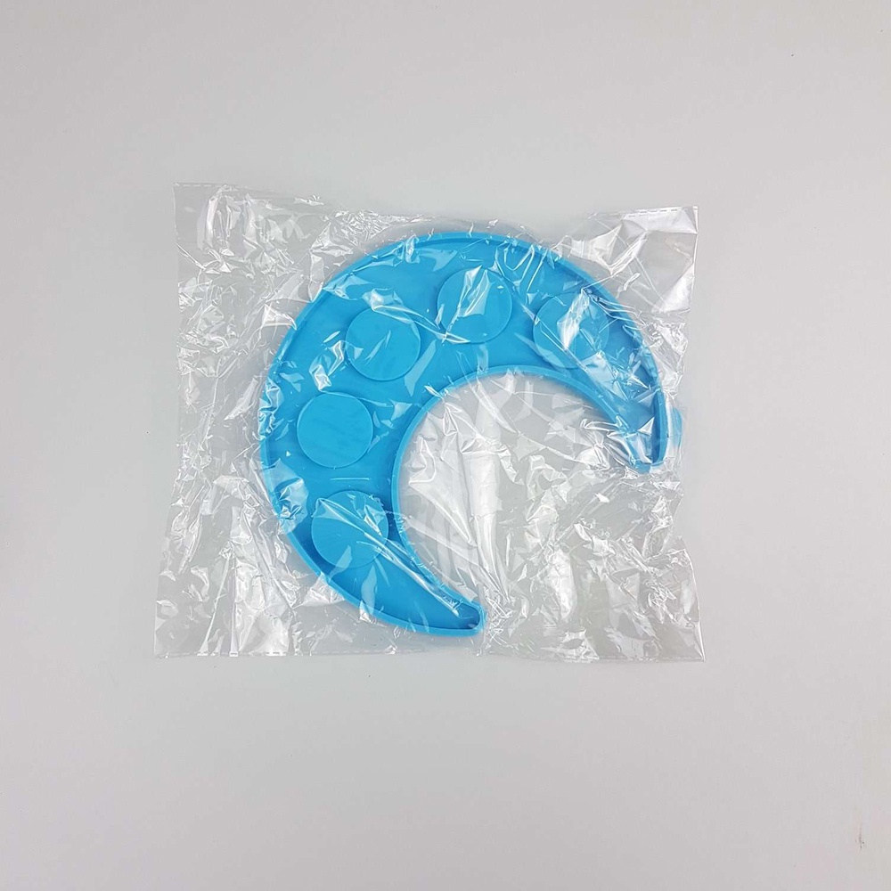 Cetakan Tempat Lilin Resin Silicone Mold Model Bulan - 5042 - Blue