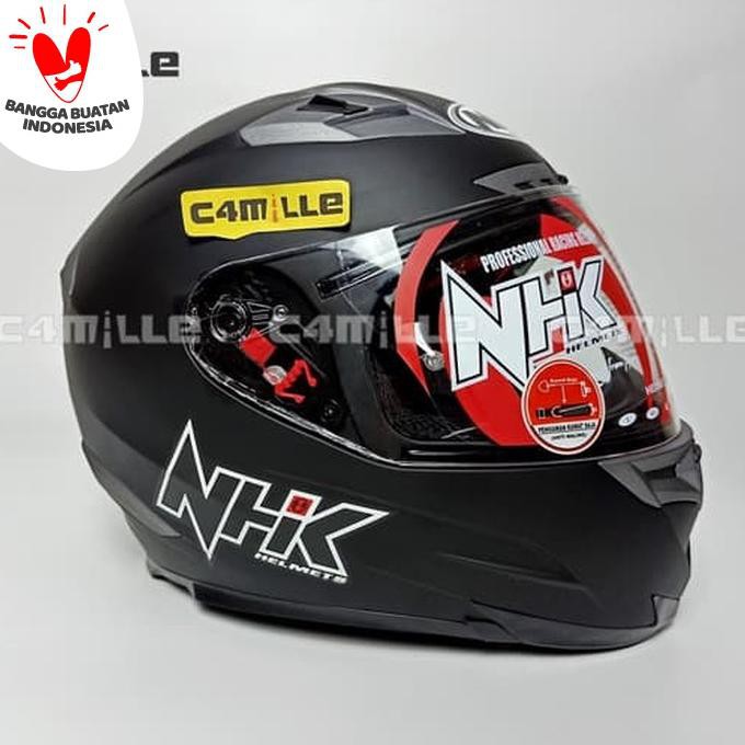 ( BISA COD ) HELM NHK RX 9 SOLID HITAM DOFF FULL FACE RX9 BLACK DOP - XL SALE Kode 380