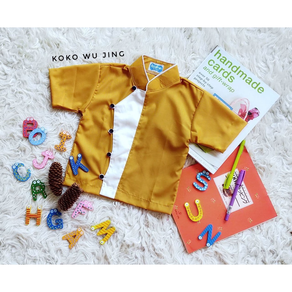KOKO WU JING WARNA GOLD / KEMEJA WARNA MUSTARD